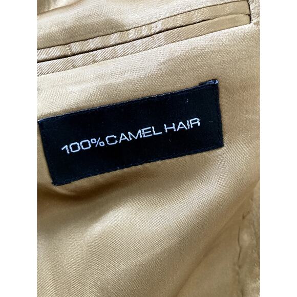Bill Blass Blazer Mens 40R Camel Hair Tan Beige Coat 2 Button - Picture 11 of 11